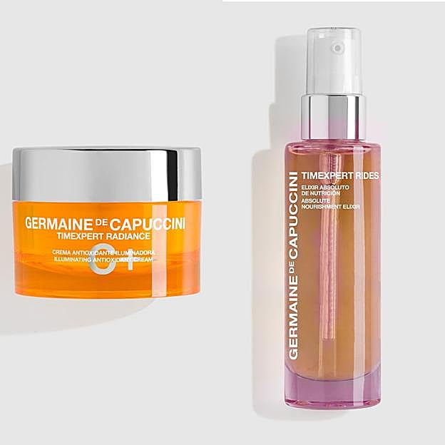 Crema de vitamina C y aceite facial de Germaine de Capuccini. 