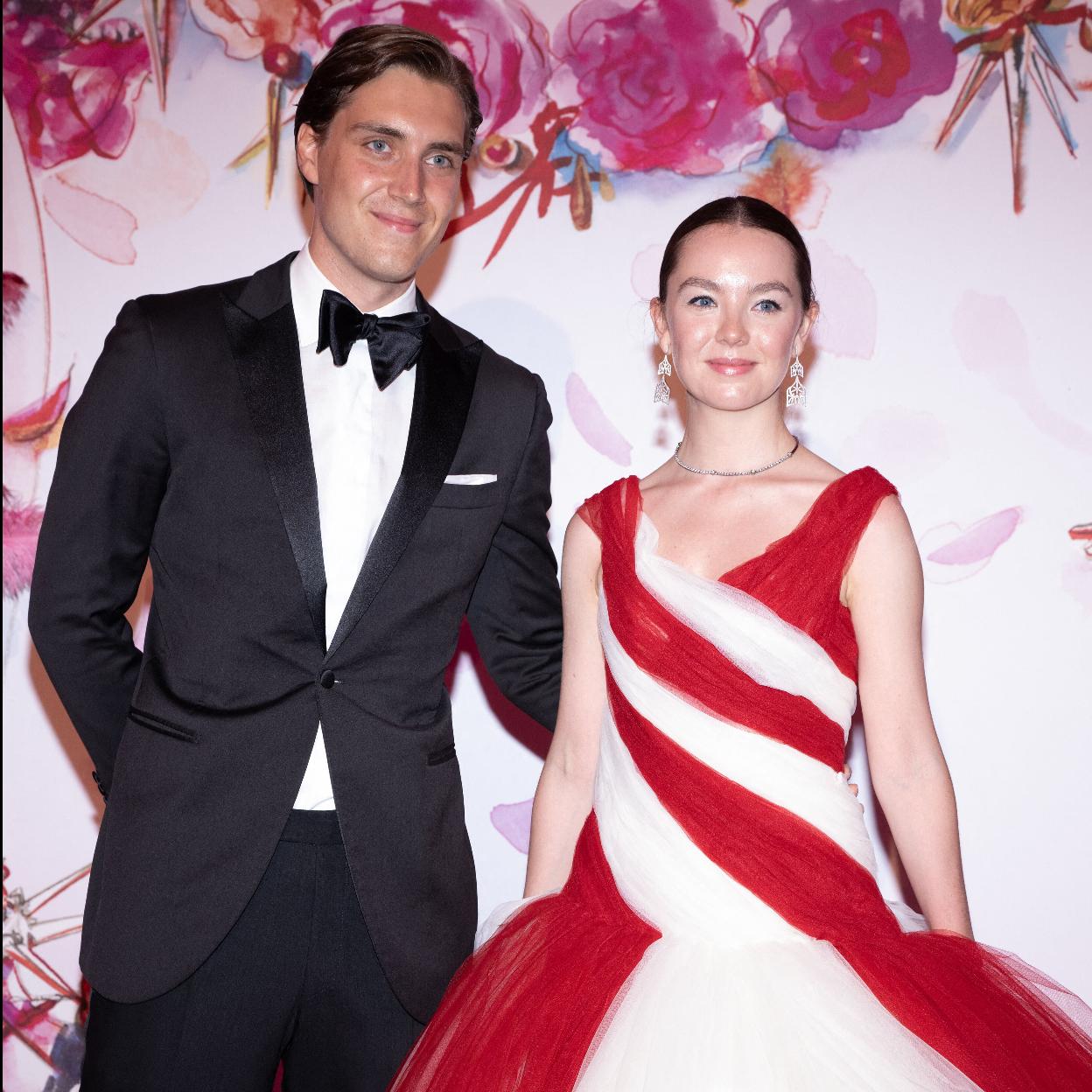 La princesa Alexandra de Hannover con su novio, Ben Sylvester Strautmann, en la última edición del Baile de la Rosa en Mónaco