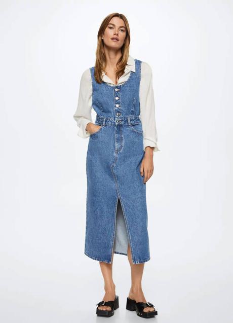 Imagen - Este vestidod tiene el cuello redondo y escotado