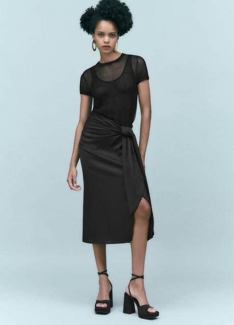 Imagen - Falda midi negra de Zara