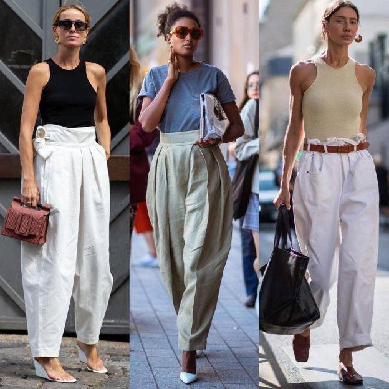 El pantalón paperbag triunfa en el street style