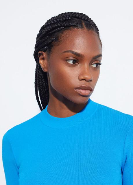 Imagen - Vestido de punto azul de Parfois. Foto: Parfois.