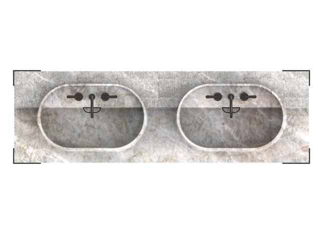 Los tonos dorados, el mármol y las maderas nobles vuelven a ser tendencia, si es que alguna vez habían dejado de serlo. La única diferencia en cuanto a la inclinación por estos materiales es la preferencia manifiesta por las líneas curvas, imparable según Pinterest Predicts. Lavabo doble de Jean-Michel Wilmotte para By Margraf (c.p.v.).