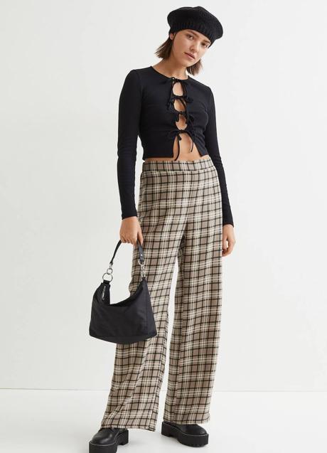 Imagen - Pantalón ancho con estampado de cuadros