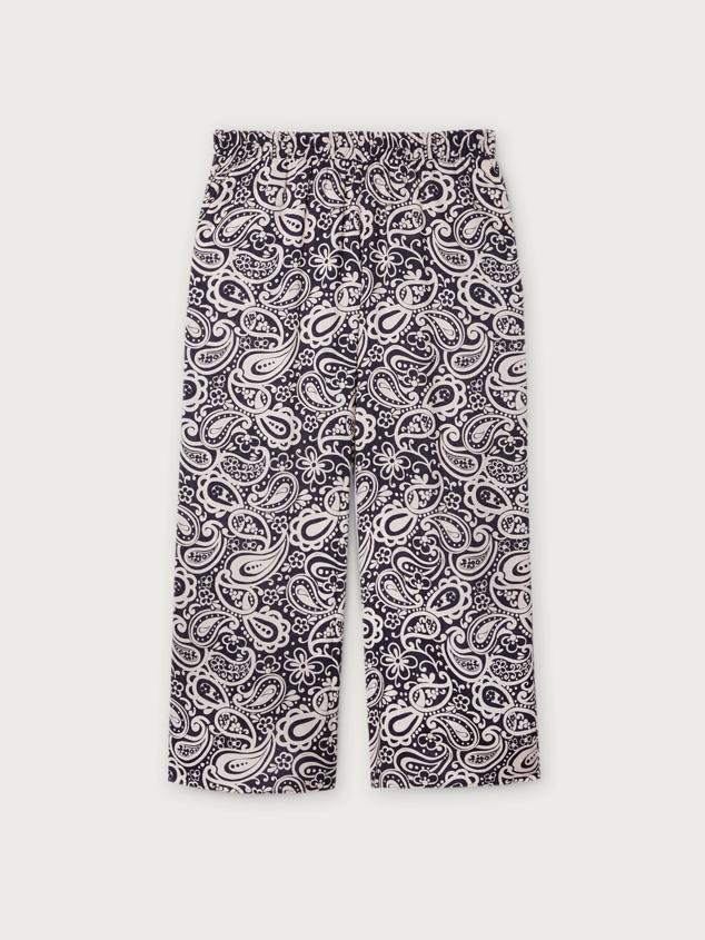 Pantalones relaxed fit con estampado boho-chic para looks más divertidos y casuales. Son de Fiorella Rubino. Precio: 47,50 €.