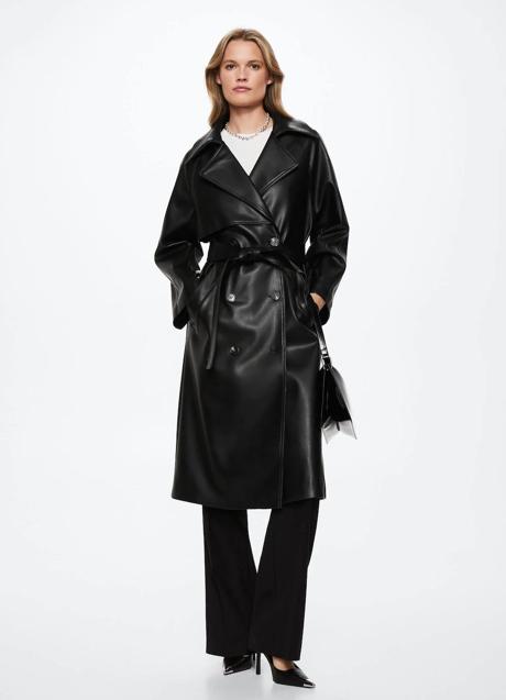 Imagen - Trench efecto piel negro