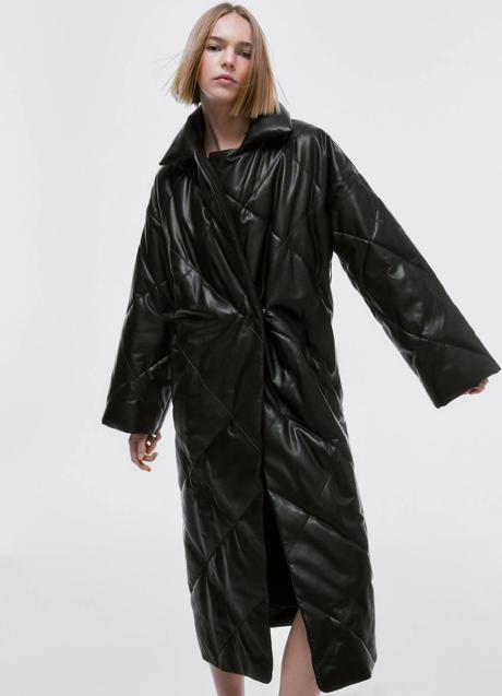 Imagen - Chaqueta larga acolchada en efecto piel