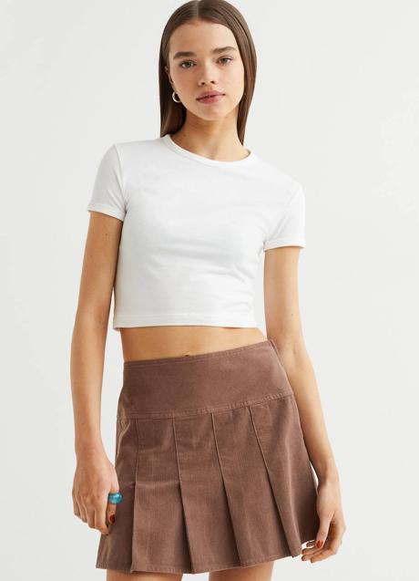 Imagen - Falda de tablas en tejido de pana