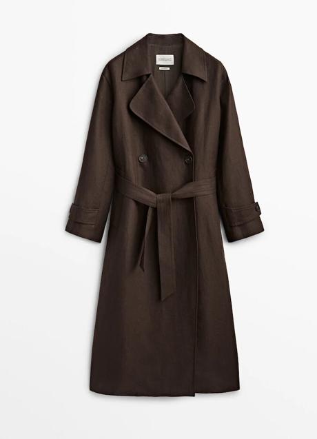 Imagen - Gabardina marrón de Massimo Dutti, 129€.