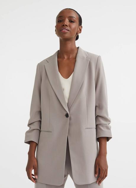 Imagen - Blazer remangada beige grisáceo