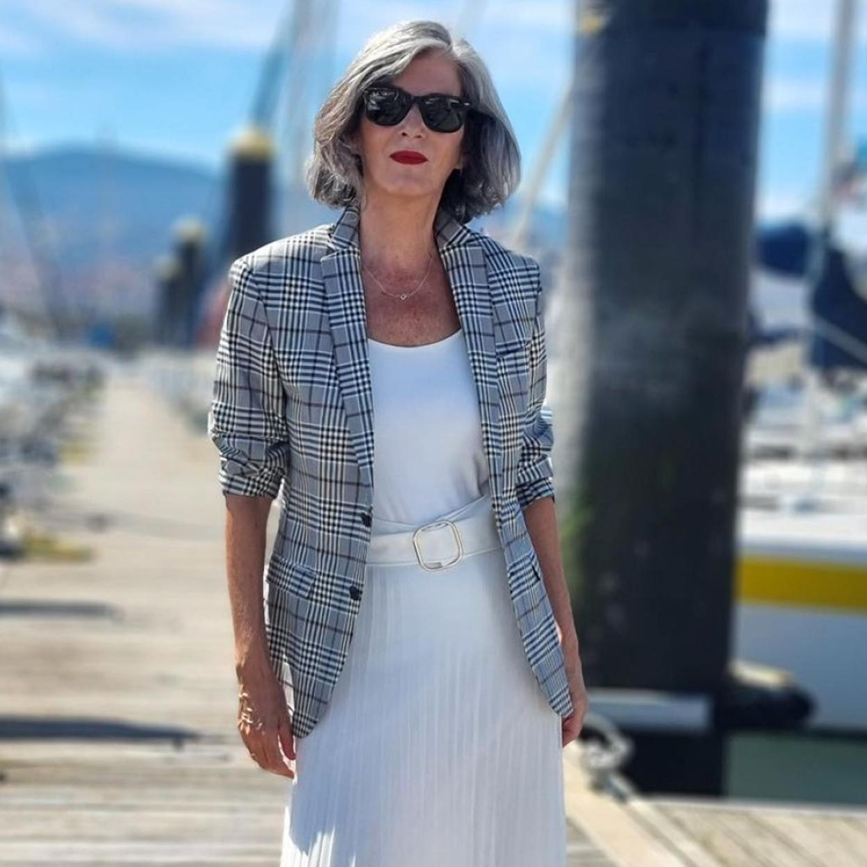 Carmen Gimeno con un look de entretiempo.