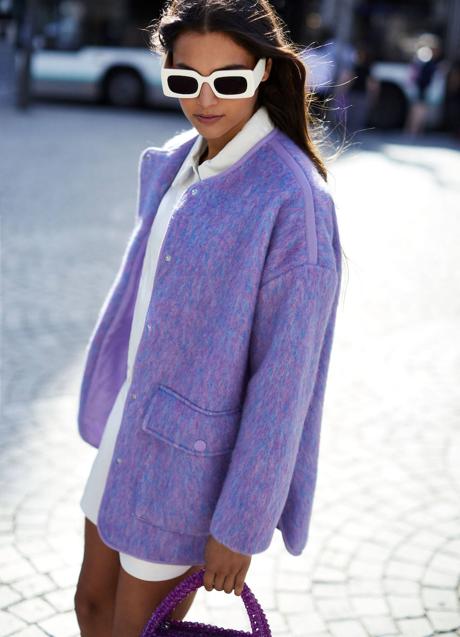 Imagen - Abrigo de lana violeta