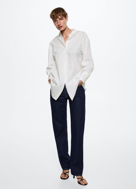 Imagen - Camisa blanca de strass de Mango.