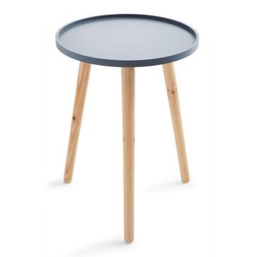 Imagen secundaria 1 - La mesa auxiliar con ruedas cuesta 20, igual que el modelo metálico. El modelo en azul grisaceo y madera, cuesta 15 euros.