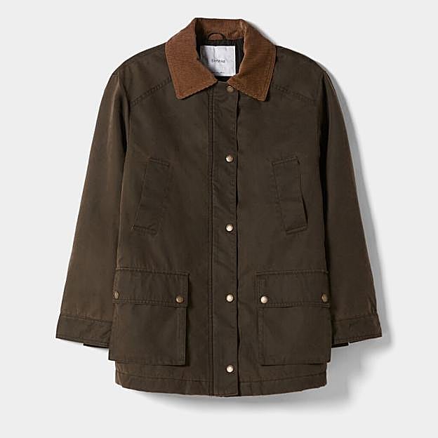 Imagen principal - Las parkas de Bershka, Stradivarius y Mango.