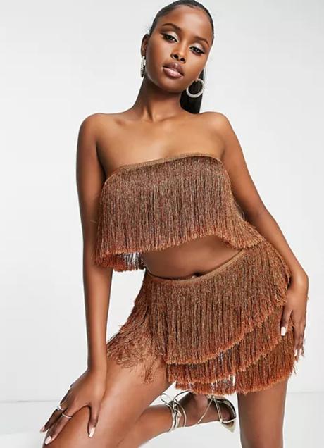 Imagen - Top marrón con flecos por 36,99 euros en ASOS.