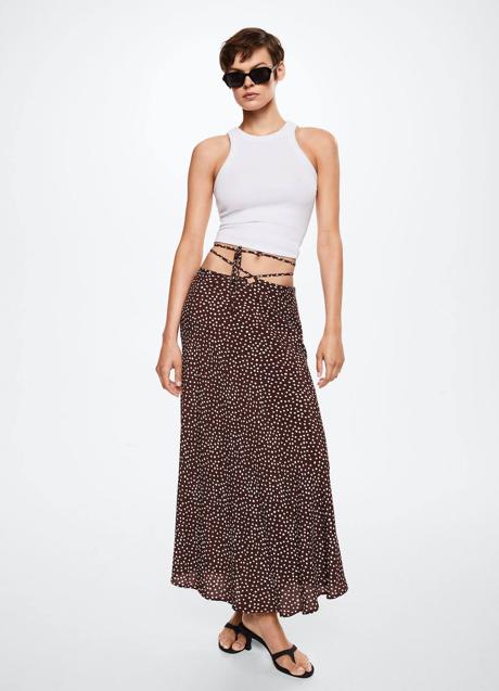 Imagen - Falda midi vaporosa con lunares