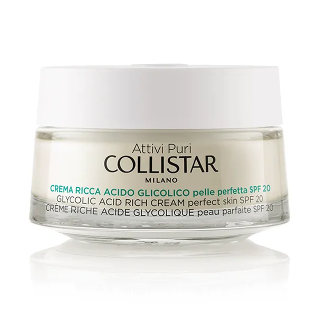 Maximiza la pureza de tu piel con su formulación rica en ácido glicólico que consigue reforzar el equilibrio hidrolipídico cutáneo. Además, es capaz de lograr una mayor nutrición y confort a la epidermis. Es de Collistar. Precio: 31,49 €. Cómpralo aquí