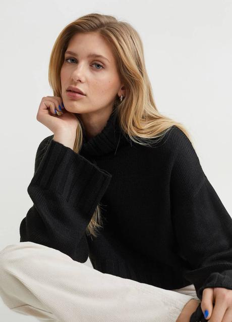 Imagen - Jersey cropped con cuello alto