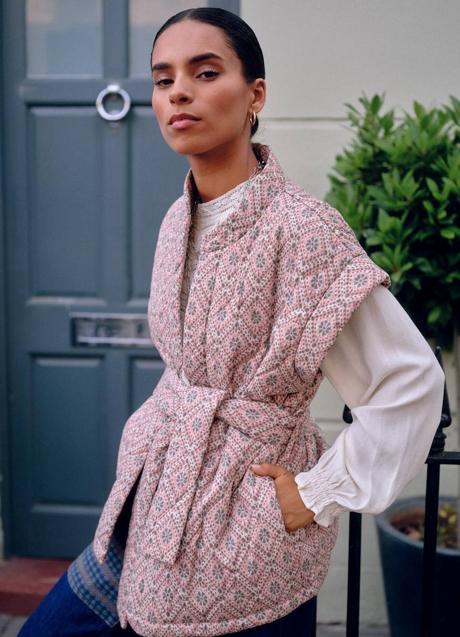 Imagen - Chaleco boho acolchado con estampado étnico