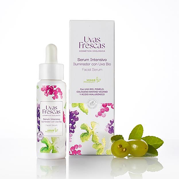 Sérum Facial Iluminador de Uvas Frescas.