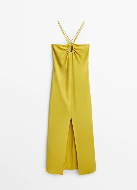 Imagen - Vestido midi con tirantes y efecto cut-out de Massimo Dutti. Foto: Massimo Dutti.