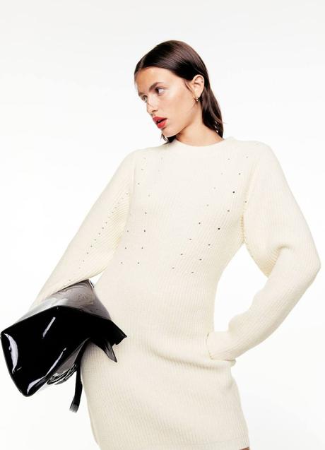 Imagen - Vestido corto de punto con manga abullonada