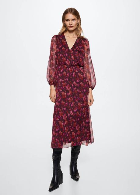 Imagen - Vestido floral burdeos