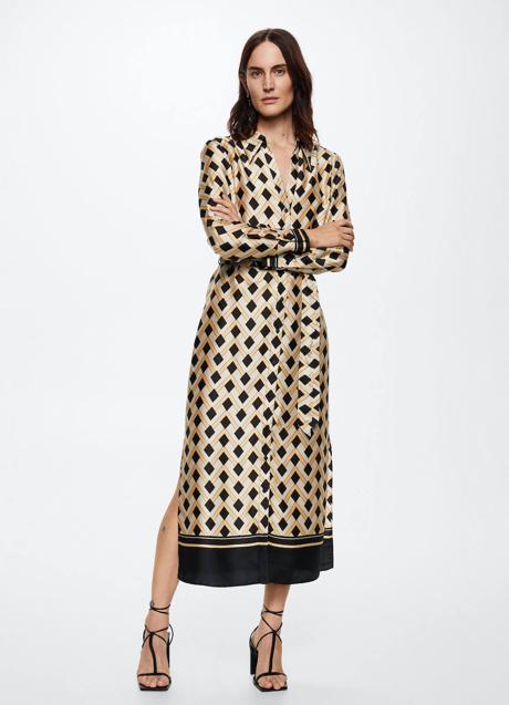 Imagen - Vestido camisero con estampado geométrico