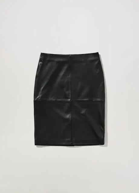 Imagen - Esta falda de cuero estiliza y saca a relucir tu lado más sexy/MANGO