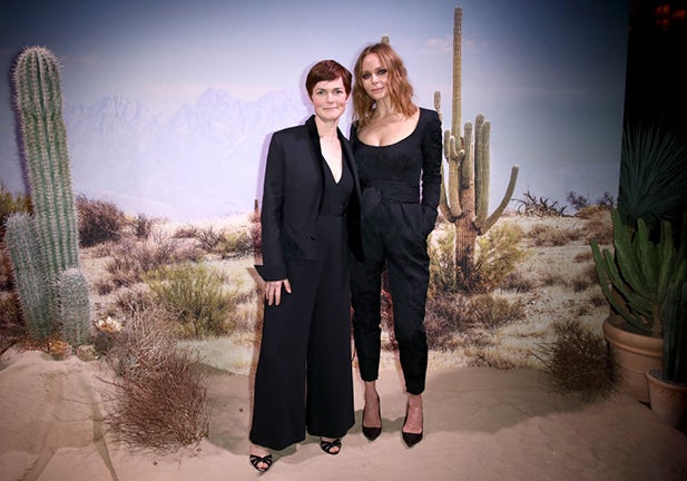 OXFORDSHIRE, ENGLAND - NOVEMBER 30:  Ellen MacArthur (L) and Stella McCartney attend the gala dinner, in honour of Stella McCartney, winner of the Global VOICES Award for 2018, during #BoFVOICES on November 30, 2018 in Oxfordshire, England.  (Photo by John Phillips/Getty Images for The Business of Fashion)