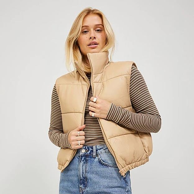 Chaleco de cuero de Jack & Jones.