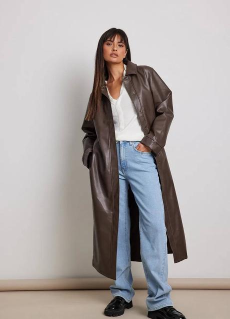 Imagen - Gabardina efecto piel en marrón