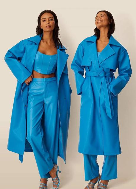 Imagen - Gabardina efecto piel azul