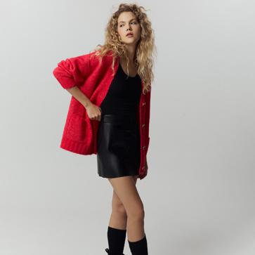 Imagen secundaria 1 - Falda mini efecto piel de Sfera.