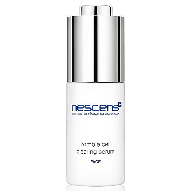 Imagen principal - NESCENS. Zombie Cell Clearing Serum (395 €). GARNIER. Sérum PureActive con carbón negro y niacinamida (13,95 €). SHA WELLNESS CLINIC. Suplemento Younger Skin (49 € / 90 cápsulas).