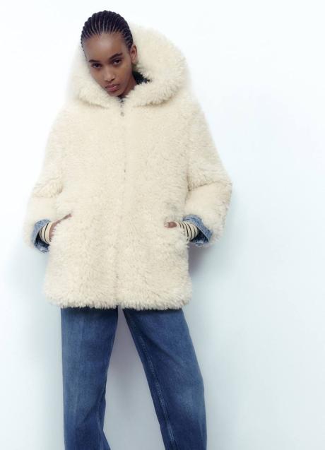 Imagen - Chaqueta con capucha efecto borreguillo