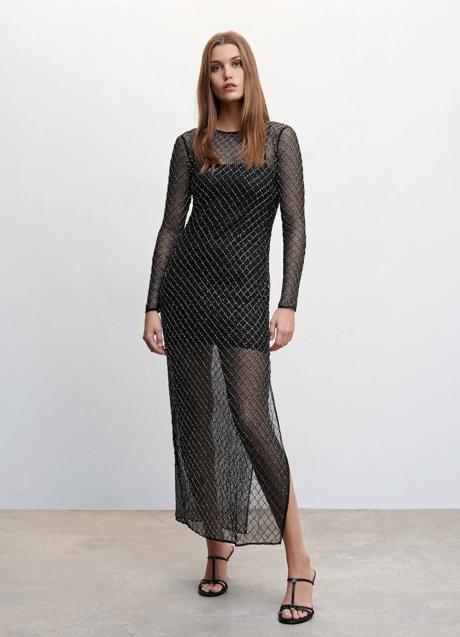 Imagen - Vestido semitransparente con abalorios