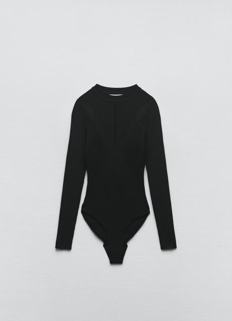 Imagen - Body negro con transparencias de Zara. Foto: Zara.