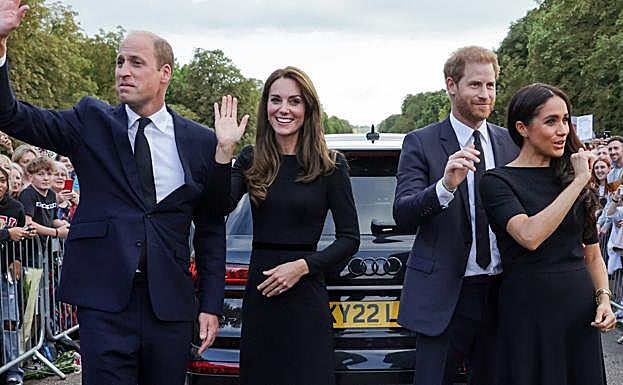 La foto de la polémica entre Meghan Markle y Kate Middleton en el funeral de Isabel II. 