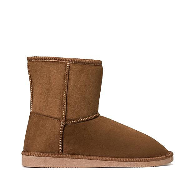 Botines marrones con pelo de La Redoute.