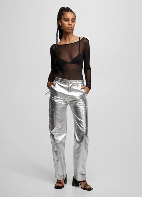 Imagen - Pantalón carpenter metalizado de Pull&Bear