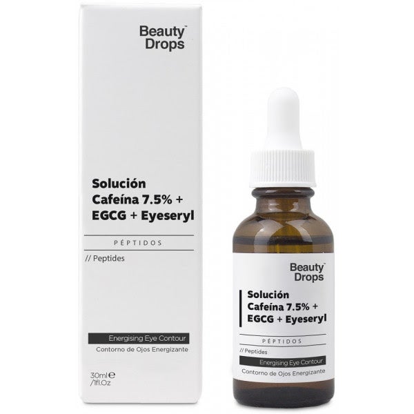 Solución Cafeína 7,5% + EGCG + Eyeseryl es un contorno de ojos energizante, con una de las mayores concentraciones de cafeína del mercado. Ayuda a mejorar la elasticidad de la piel mientras reduce la pigmentación de las ojeras. Desinflama también la zona, dotándola de un aspecto relajado. (Disponible en Primor, 10,95 euros)