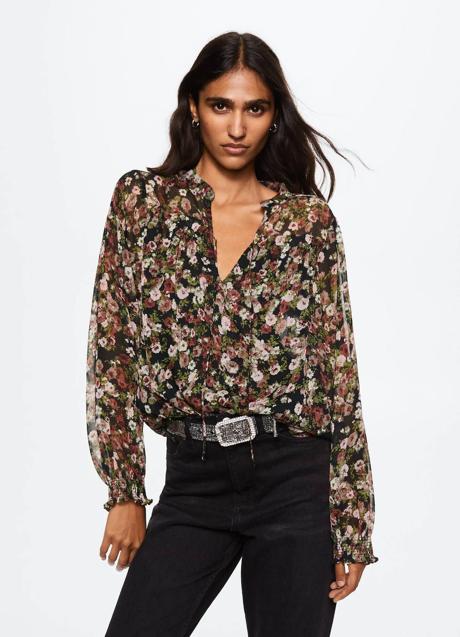 Imagen - Blusa semitransparente con floral print