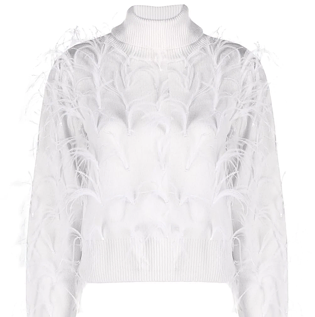 Imagen principal - Las prendas blancas de Elena Furiase son de P.A.R.O.S.H.