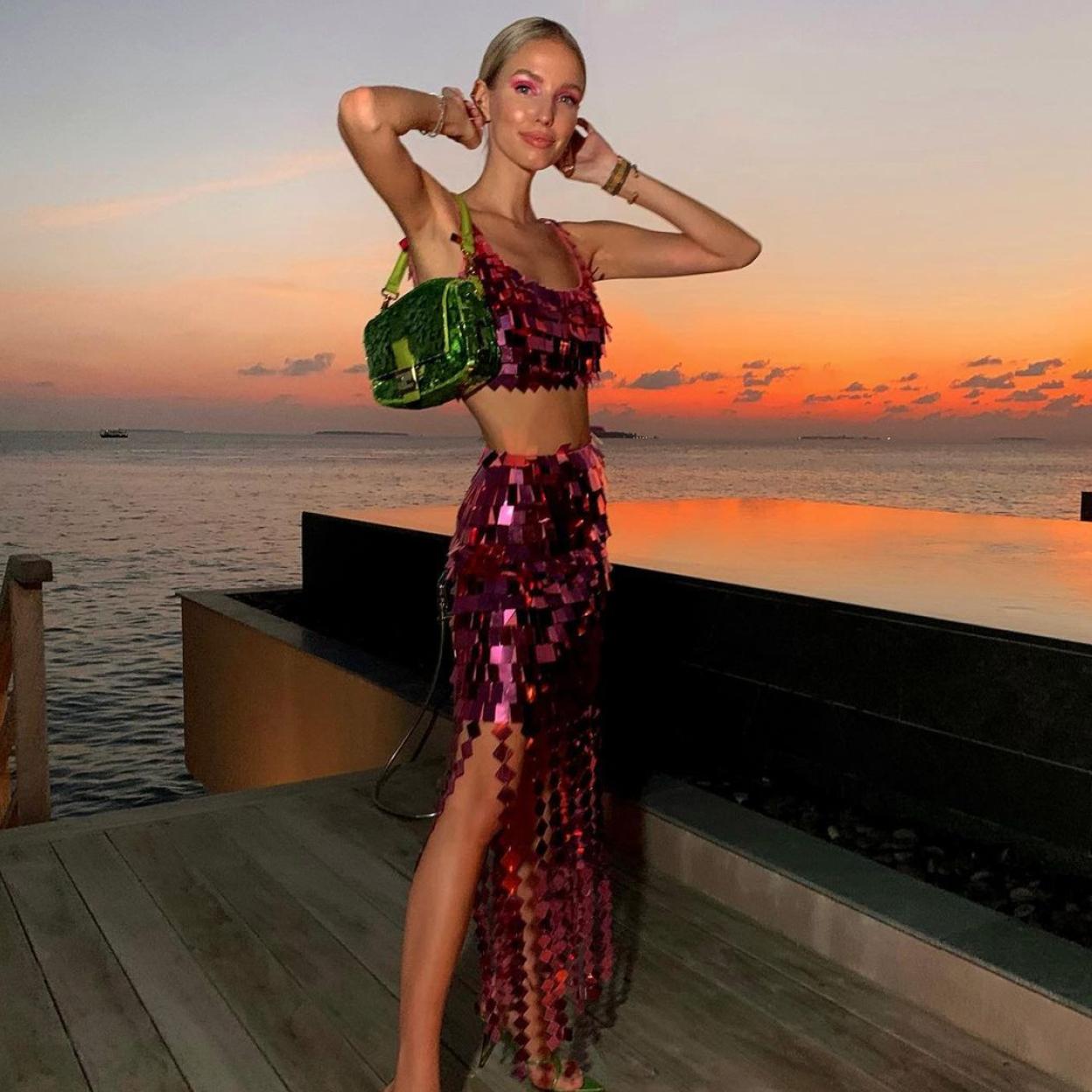 Las faldas de lentejuelas son perfectas para Nochevieja. 