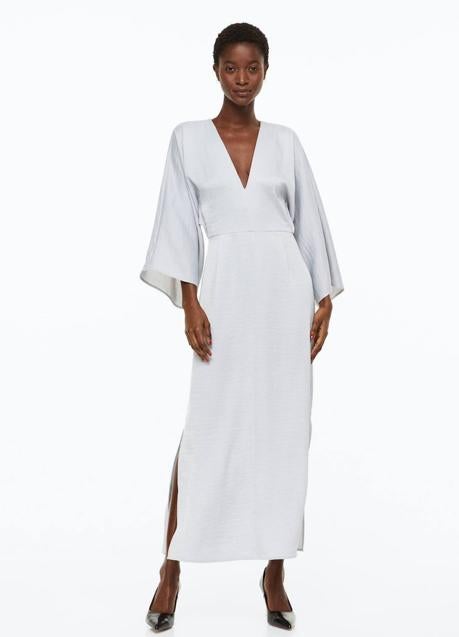 Imagen - Vestido fluido midi con mangas murciélago