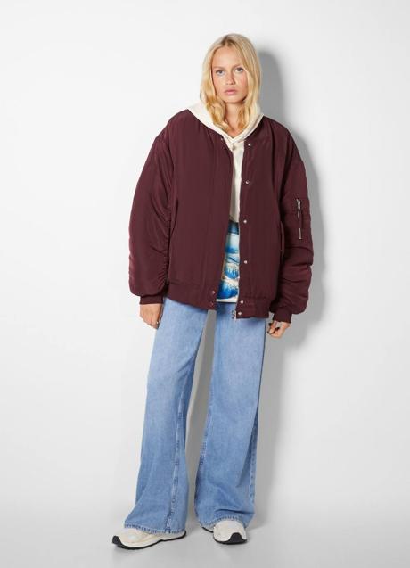 Imagen - Bomber acolchada granate