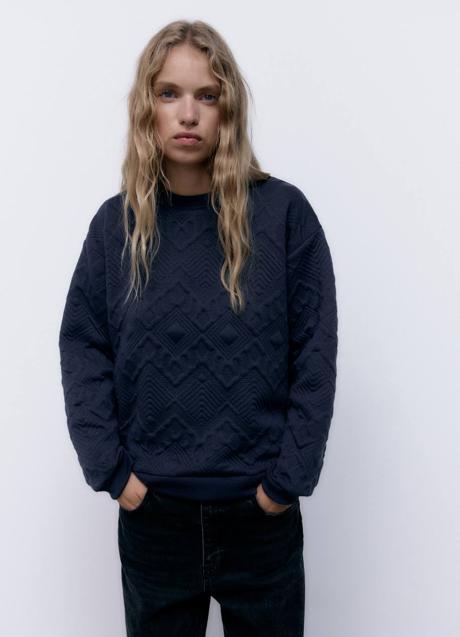 Imagen - Sudadera relieve azul de Zara