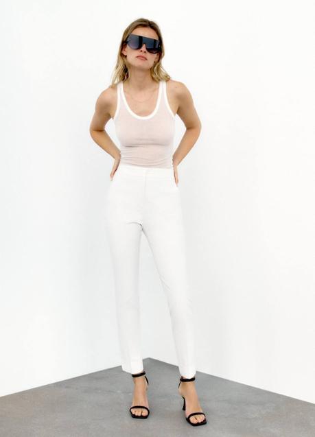Imagen - Pantalón de tiro alto blanco